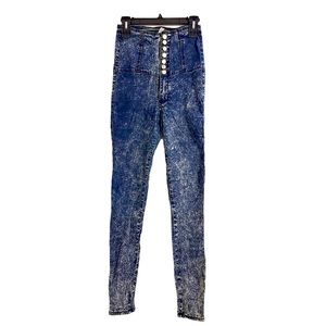 Crave Fame by Almost Famous | High Waist Acid Washed Jeans (Size 5)
